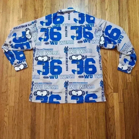 WU WEAR Vintage Wu Tang Mens Button Down Shirt Size L All Over Print - Picture 6 of 6